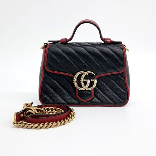 Gucci GG Marmont mini top handle bag (583571) (10126671)