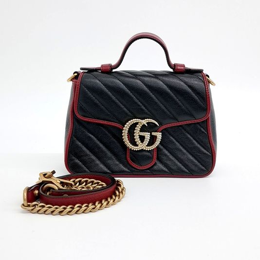 Gucci GG Marmont mini top handle bag (583571) (10126671)
