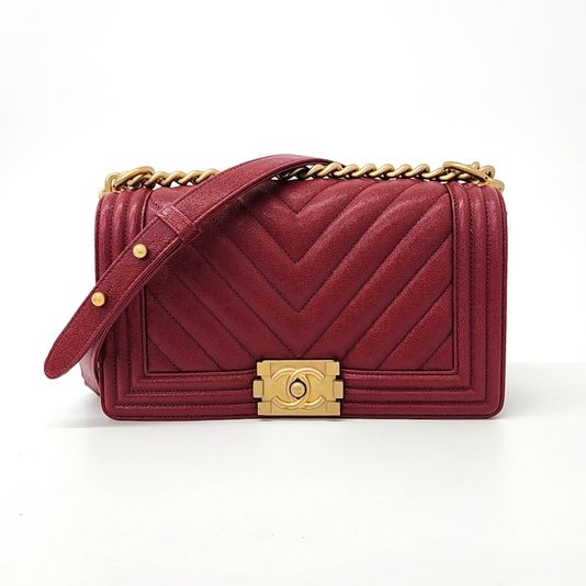 Chanel Chevron Caviar Boy Bag Medium (10145072)