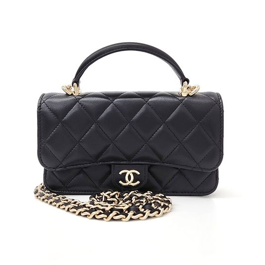 Chanel Top Handle Phone Holder Mini Cross Bag Ap3226 (10151311)