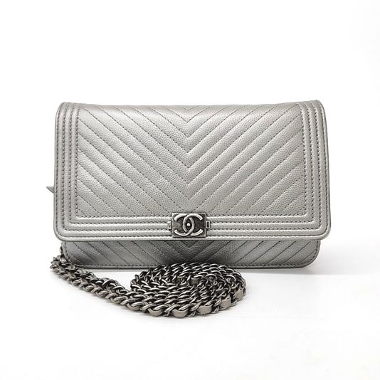 Chanel Caviar Chevron Woc Mini Cross Bag A80287 (10154313)