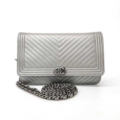 Chanel Caviar Chevron Woc Mini Cross Bag A80287 (10154313)