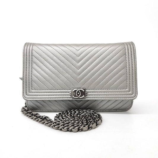 Chanel Caviar Chevron Woc Mini Cross Bag A80287 (10154313)