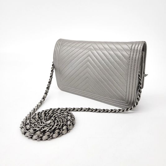 Chanel Caviar Chevron Woc Mini Cross Bag A80287 (10154313)
