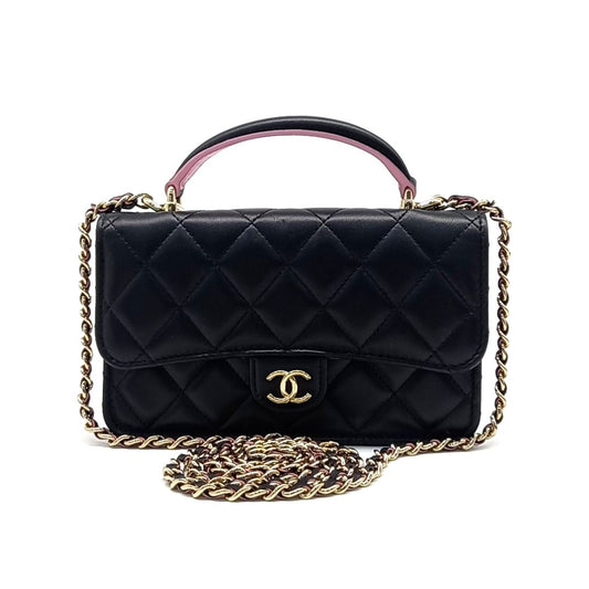 Chanel Top Handle Phone Holder Mini Cross Bag (10175221)