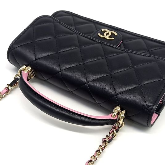Chanel Top Handle Phone Holder Mini Cross Bag (10175221)