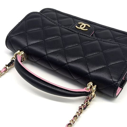 Chanel Top Handle Phone Holder Mini Cross Bag (10175221)