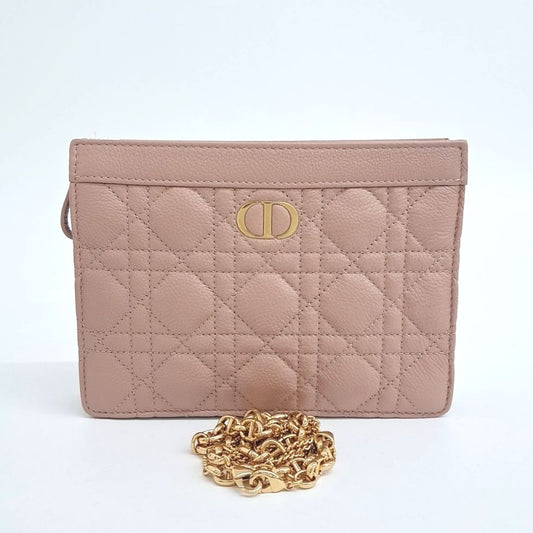 Christian Dior Caro Chain Zipper Pouch And Crossbody Bag (10182867)