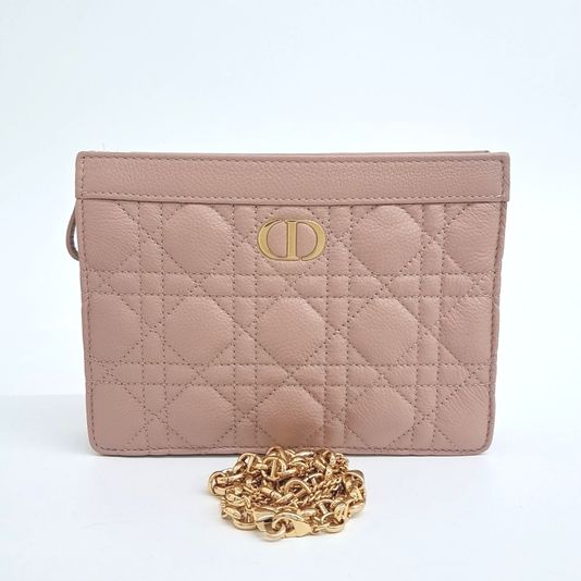 Christian Dior Caro Chain Zipper Pouch And Crossbody Bag (10182867)