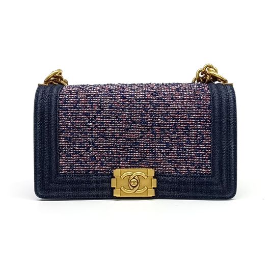 Chanel Denim Tweed Boy Bag Medium (10185223)