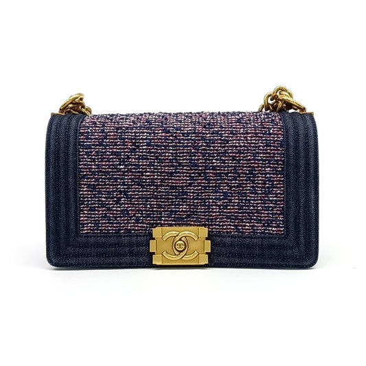 Chanel Denim Tweed Boy Bag Medium (10185223)