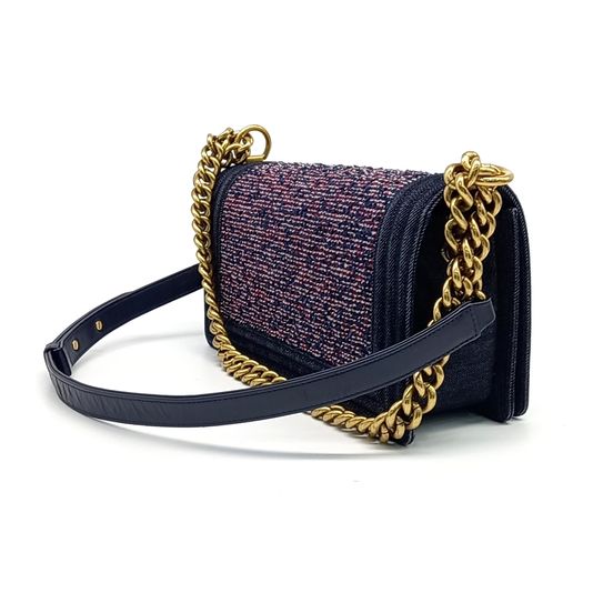 Chanel Denim Tweed Boy Bag Medium (10185223)