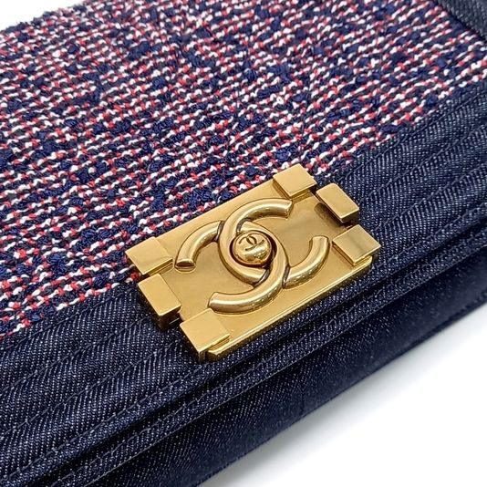 Chanel Denim Tweed Boy Bag Medium (10185223)