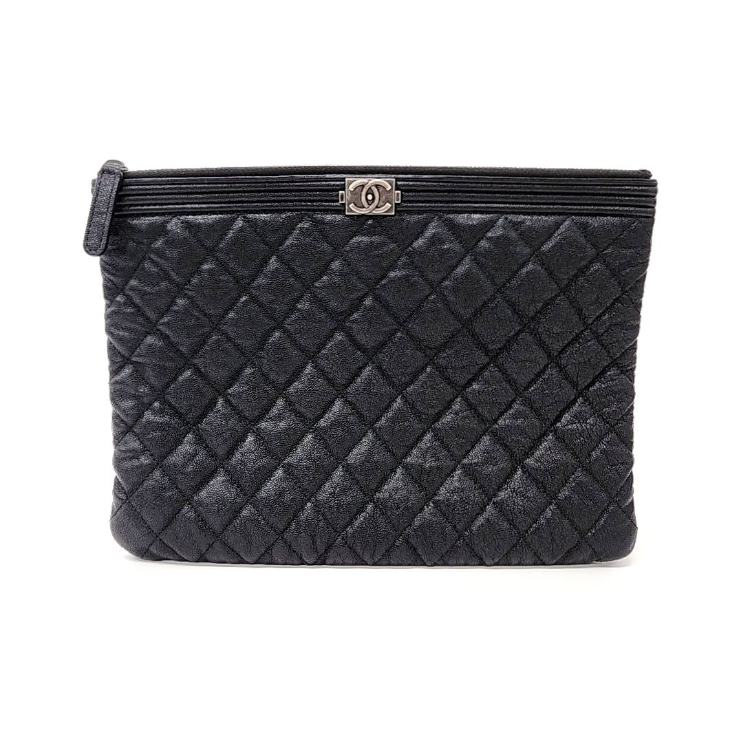 Chanel Caviar Boy Clutch New Medium (10192563)