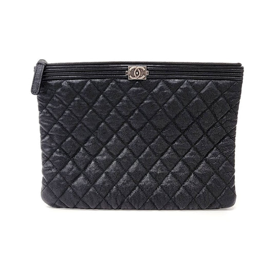 Chanel Caviar Boy Clutch New Medium (10192563)