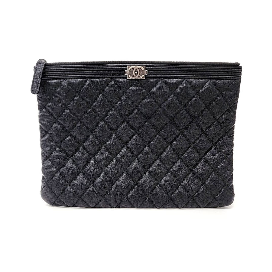 Chanel Caviar Boy Clutch New Medium (10192563)