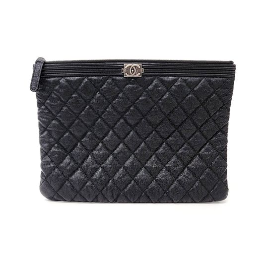 Chanel Caviar Boy Clutch New Medium (10192563)
