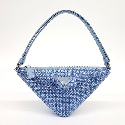 Prada Satin Triangle Mini Bag (1bc190) (10195631)