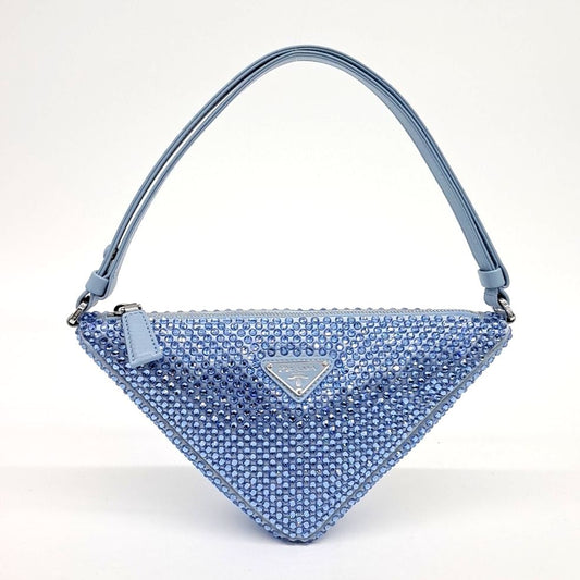Prada Satin Triangle Mini Bag (1bc190) (10195631)