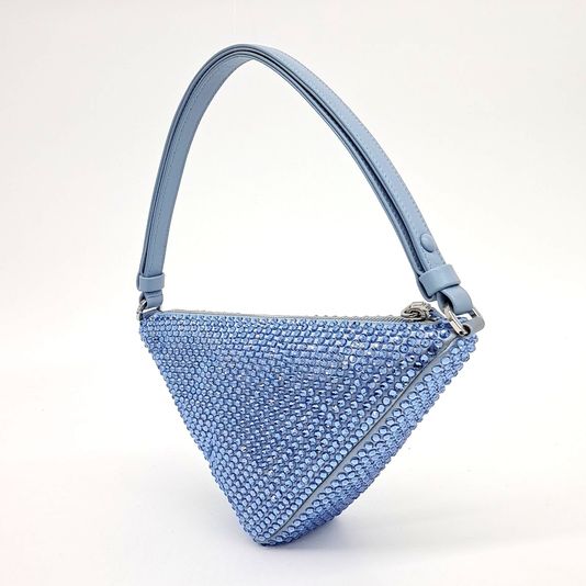 Prada Satin Triangle Mini Bag (1bc190) (10195631)