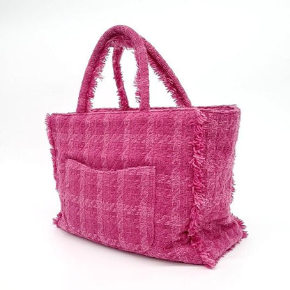 Chanel Tweed Zipper Shopping Bag (10196108)
