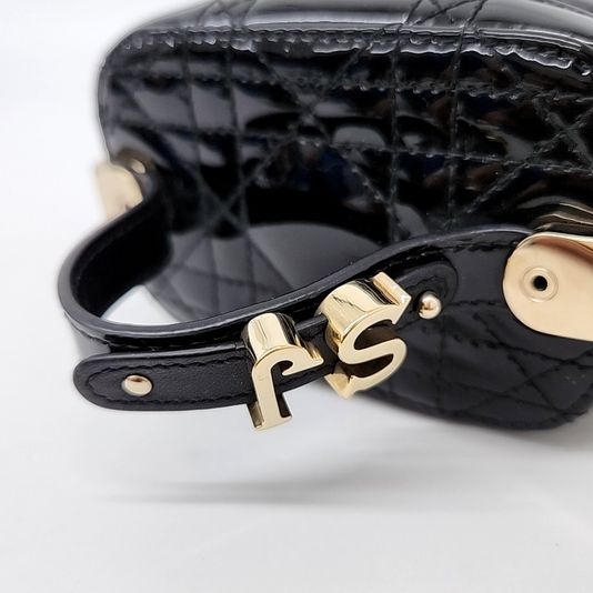 Christian Dior Patent Cannage Micro Vanity (10205711)