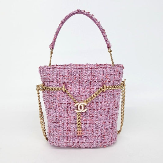 Chanel Tweed Drawstring Bucket Bag (10207264)