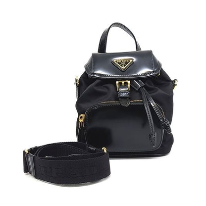 Prada Re-Nylon Leather Shoulder and Single Strap Backpack (1BZ075) (10218423)