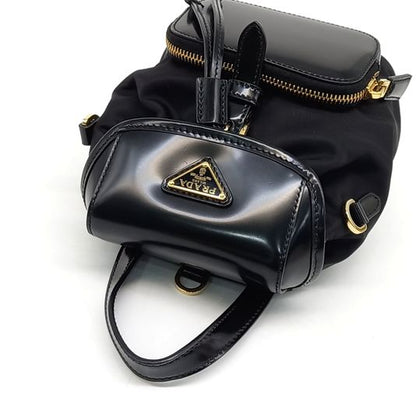 Prada Re-Nylon Leather Shoulder and Single Strap Backpack (1BZ075) (10218423)