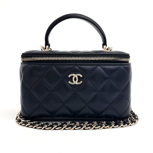 Chanel Lambskin Top Handle Vanity Crossbody Bag (10221550)