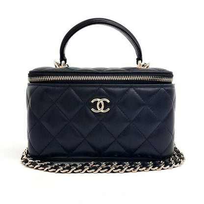 Chanel Lambskin Top Handle Vanity Crossbody Bag (10221550)