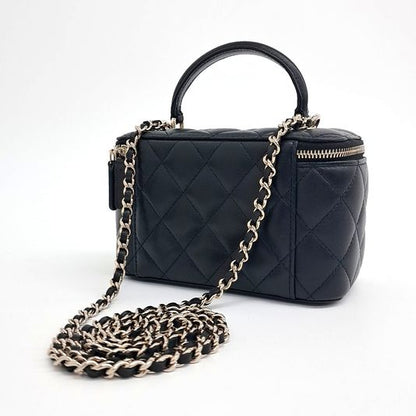 Chanel Lambskin Top Handle Vanity Crossbody Bag (10221550)