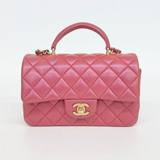 Chanel Lambskin Top Handle New Mini Crossbody Bag As2431 (10222943)