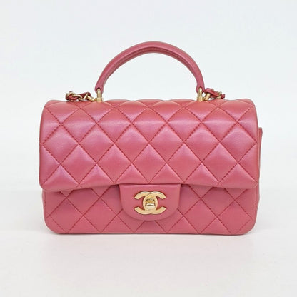 Chanel Lambskin Top Handle New Mini Crossbody Bag As2431 (10222943)