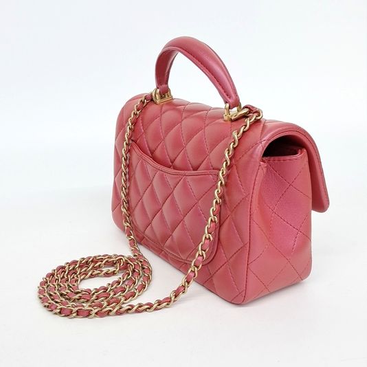 Chanel Lambskin Top Handle New Mini Crossbody Bag As2431 (10222943)