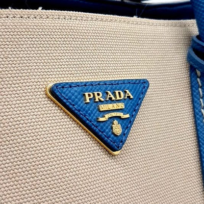 Prada Canappa Saffiano Double Tote And Shoulder Bag (bn2775) (10233910)