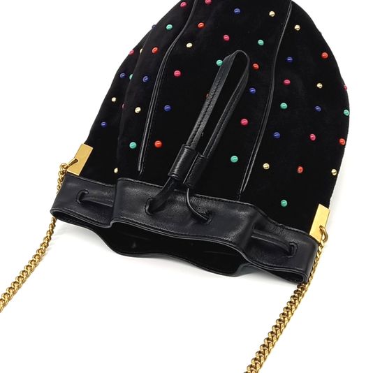 Saint Laurent Talita Bucket Chain Crossbody Bag (565205) (10225487)