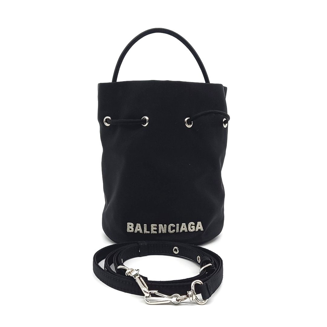 Balenciaga Wheel Drawstring Bucket Bag XS (619458) (10230932)