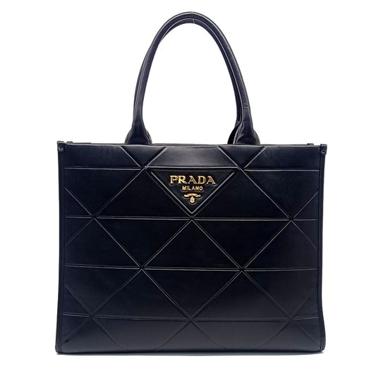 PRADA Prada Soft Calf Logo Tote Bag (1BA377) (10233284)