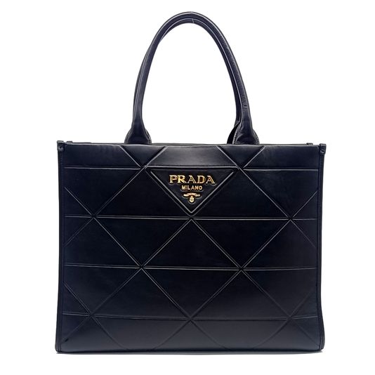 PRADA Prada Soft Calf Logo Tote Bag (1BA377) (10233284)