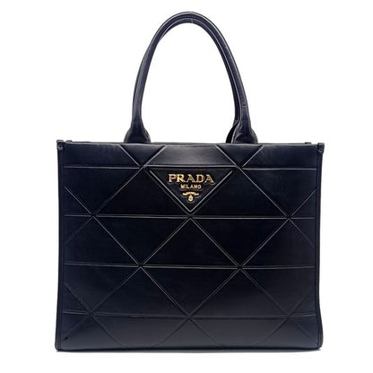 PRADA Prada Soft Calf Logo Tote Bag (1BA377) (10233284)