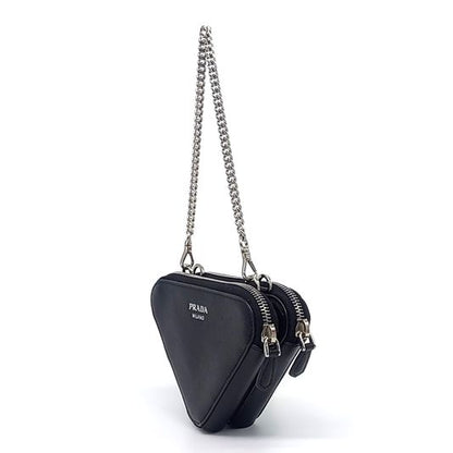 Prada Saffiano Triangle Mini Pouch (1NR015) (10236351)