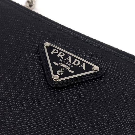Prada Saffiano Triangle Mini Pouch (1NR015) (10236351)