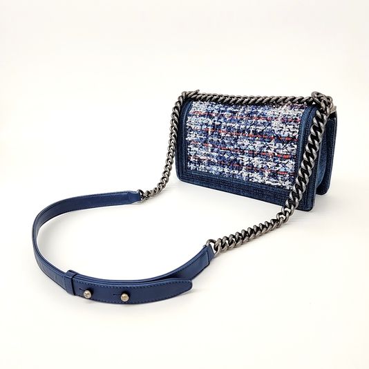 Chanel Denim Tweed Boy Bag New Medium (10246555)