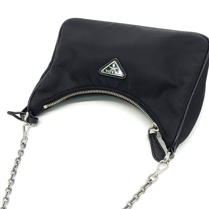 Prada Tessuto Chain Strap Hobo Bag (1BH204) (10248935)