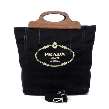 Prada Canappa Legno Shopper Bag (1BG349) (10251149)