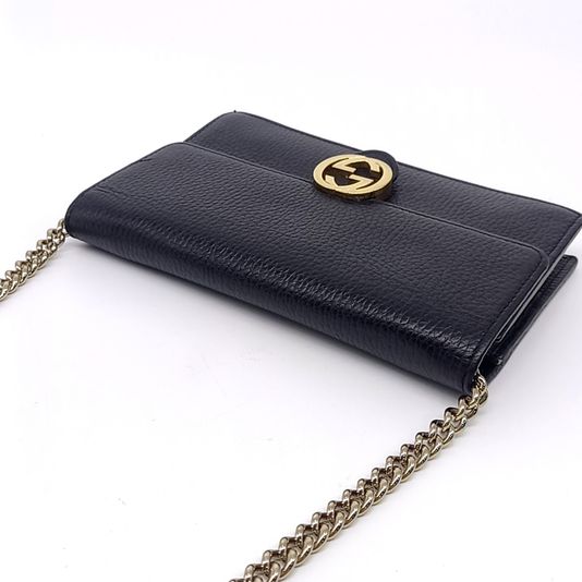 Gucci Interlocking Chain Crossbody Bag (615523) (10252368)