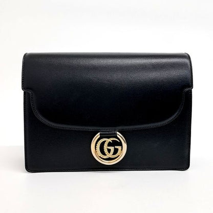 Gucci GG Ring Leather Shoulder Bag (589471) (10255504)
