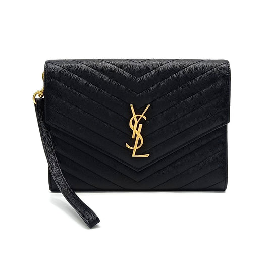 Saint Laurent Monogram Envelope Clutch (617662) (10258709)