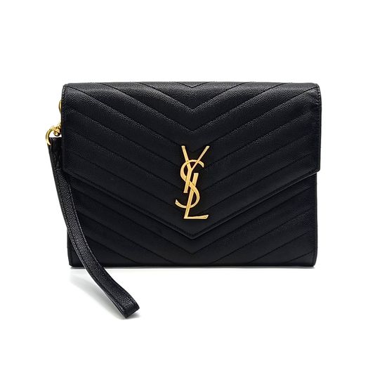 Saint Laurent Monogram Envelope Clutch (617662) (10258709)